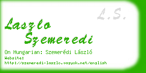 laszlo szemeredi business card